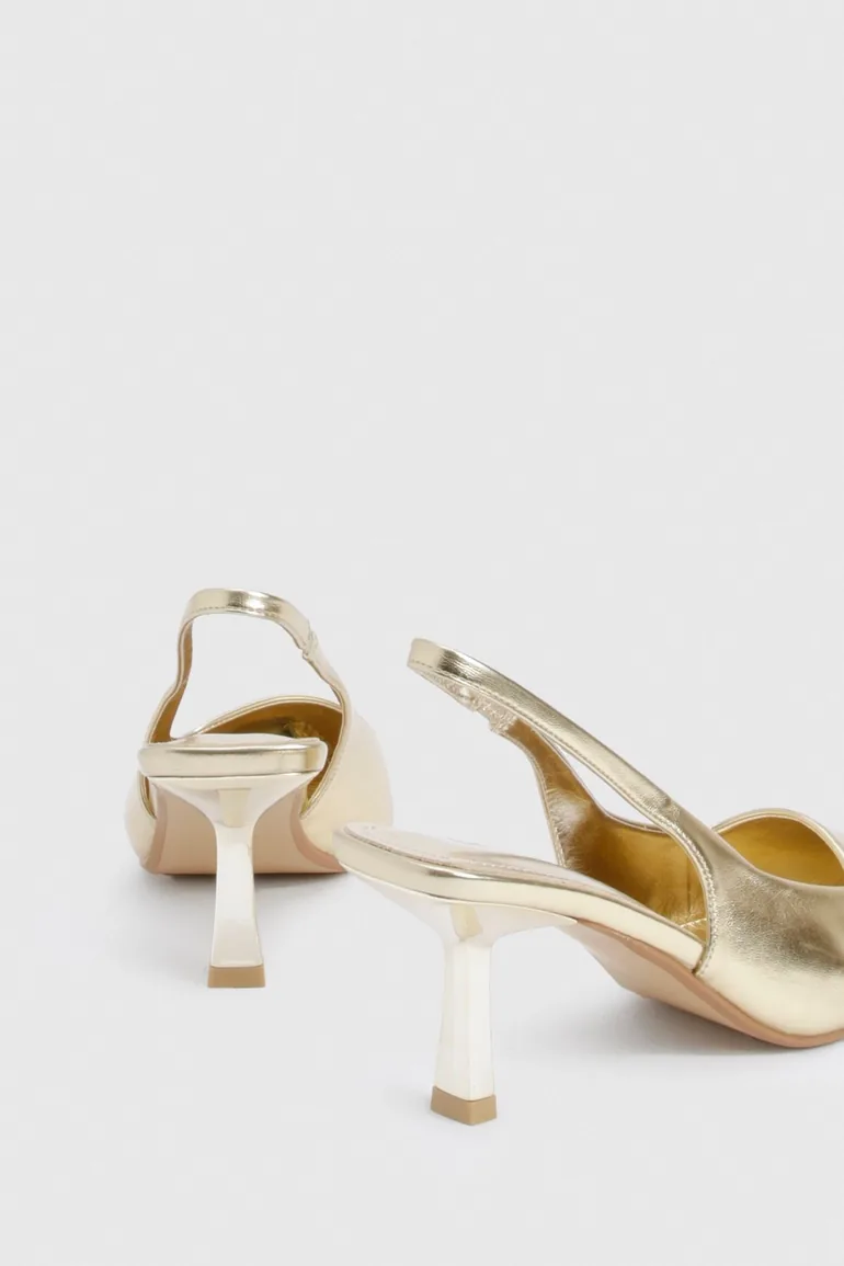 Low Stiletto Slingback Court - gold - 3