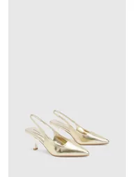 Low Stiletto Slingback Court - gold - 1