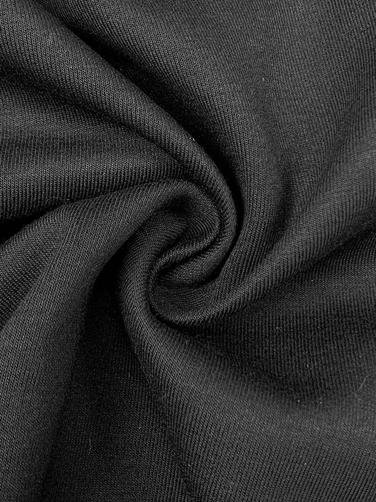 بنطلون فضفاض بخصر عالي بفتحة - 7