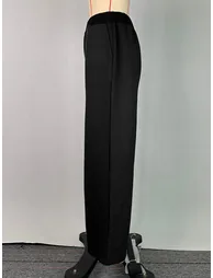 بنطلون فضفاض بخصر عالي بفتحة - 9