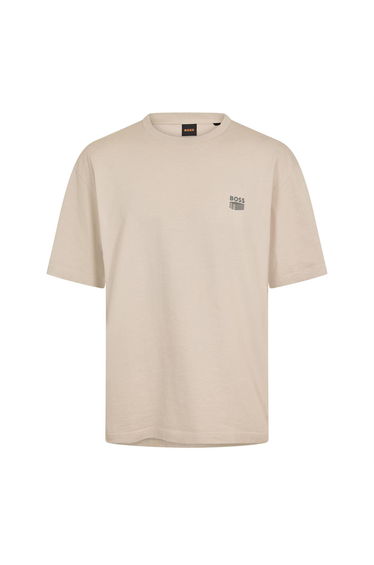 Boss Mens Brutalism Back Print T-Shirt - Light Grey
