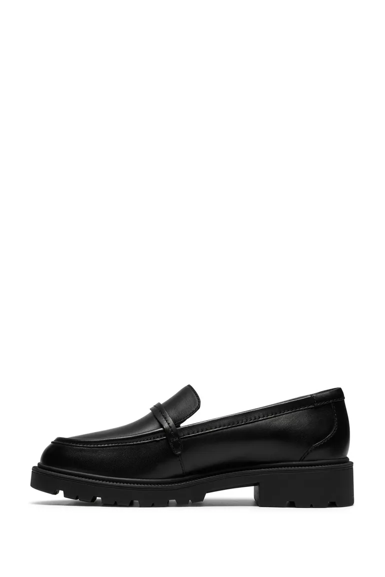 Clarks Code L Step Leather Shoes Black - 1
