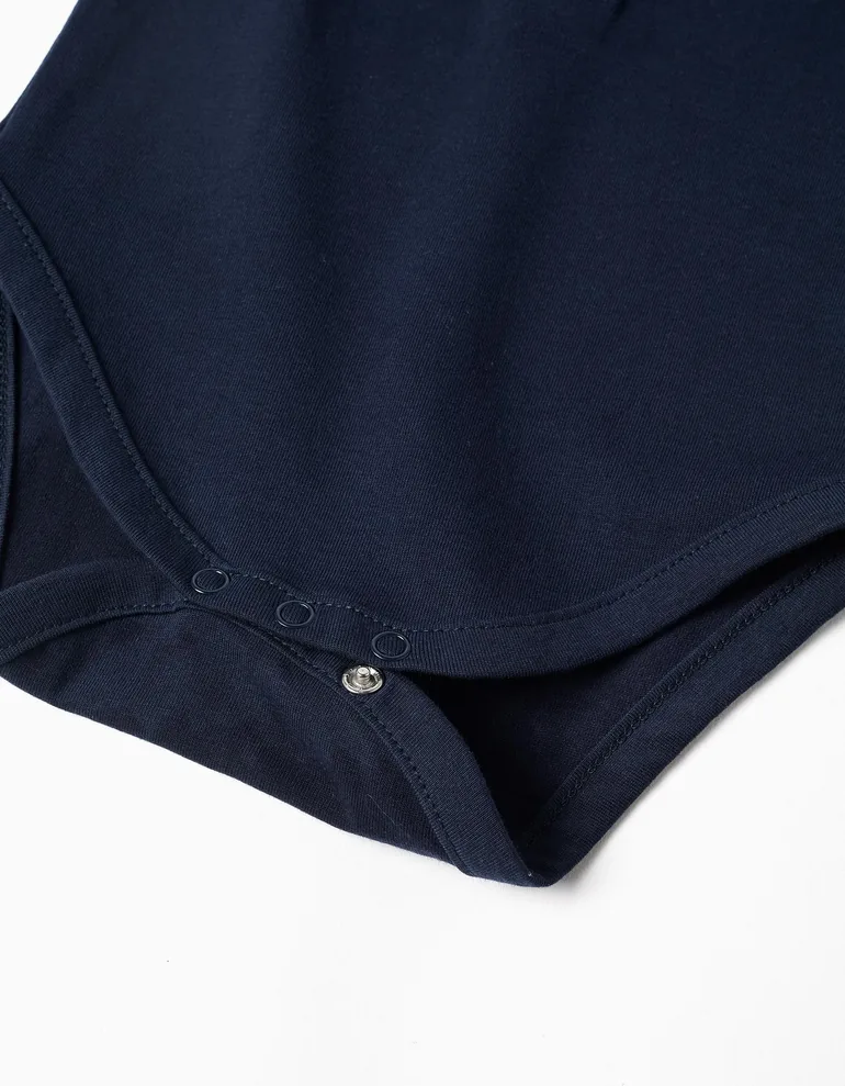 بودي سوت بولو أطفال ولادي قطن بأكمام قصيرة - أزرق - 3