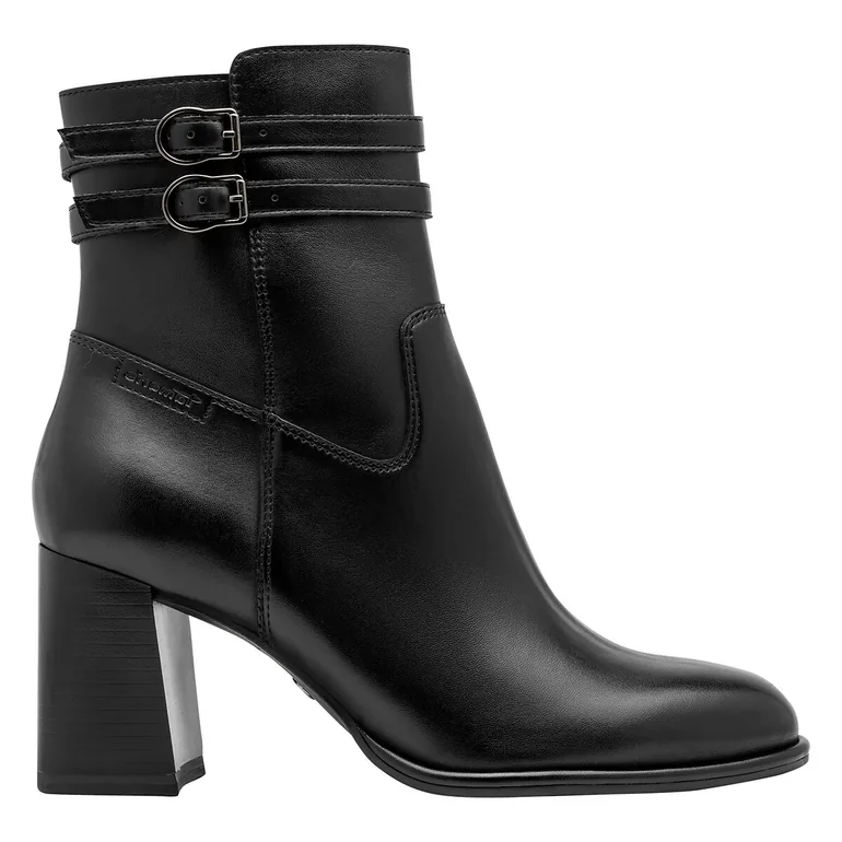 Heeled Leather Ankle Boots