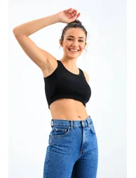 TOMMY Ribbed Sleeveless Crop Top - 5