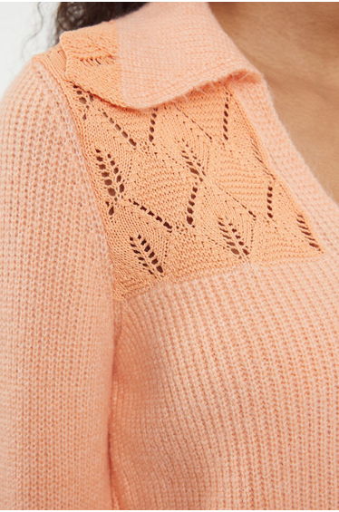 Salmon Embroidery Detailed Knitwear Sweater product thumbnail 2