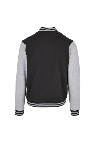 Mens Basic College Jacket - Black/Heather Grey product thumbnail 2