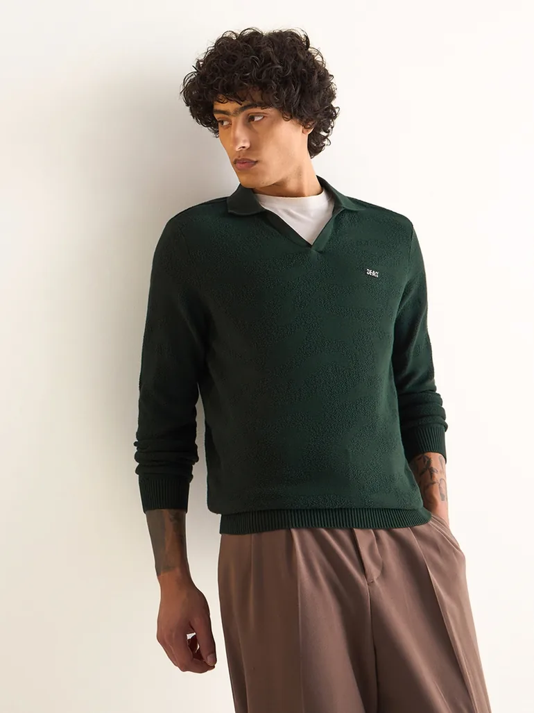 Men Solid Cotton Slim Fit Polo - 3