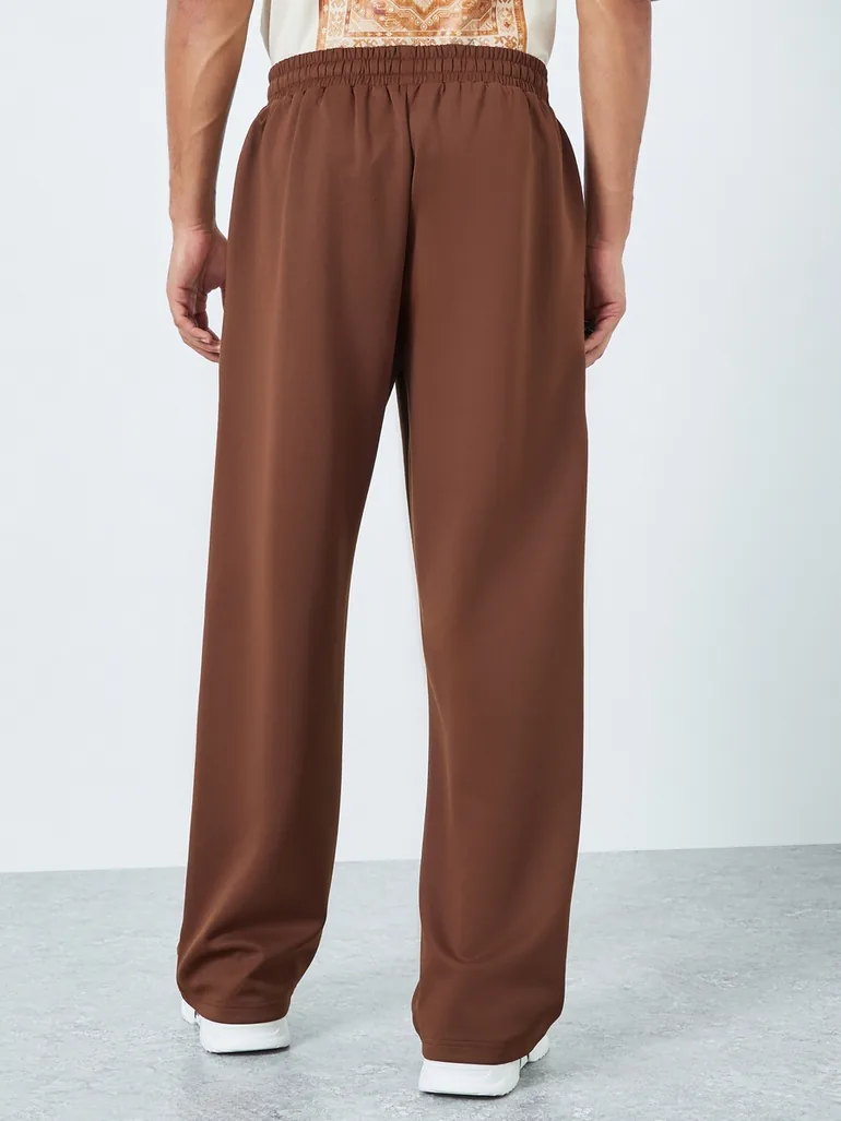 Men Oversized Taped Open Hem Joggers - 2