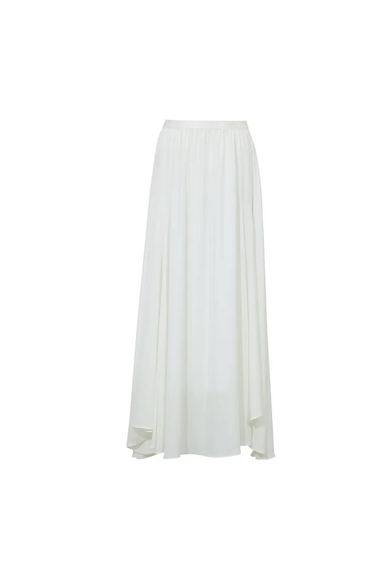 Irregular Hem Midi Skirt - 4