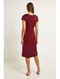 Scuba Collar Detail Pencil Dress - 2