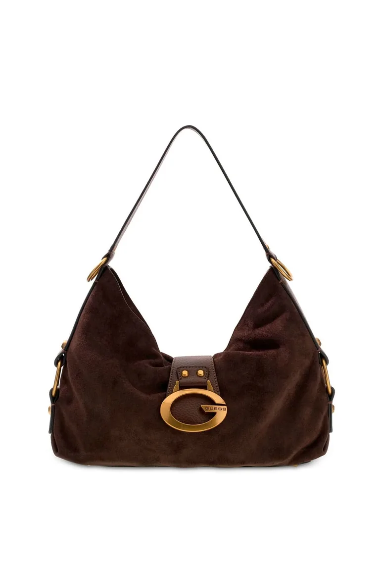 Camden Suede Shoulder Bag Espresso