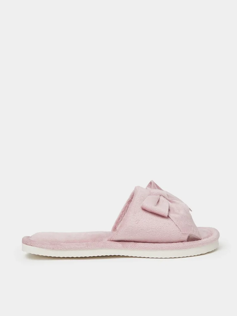Pink Knot Detail Bedroom Slippers