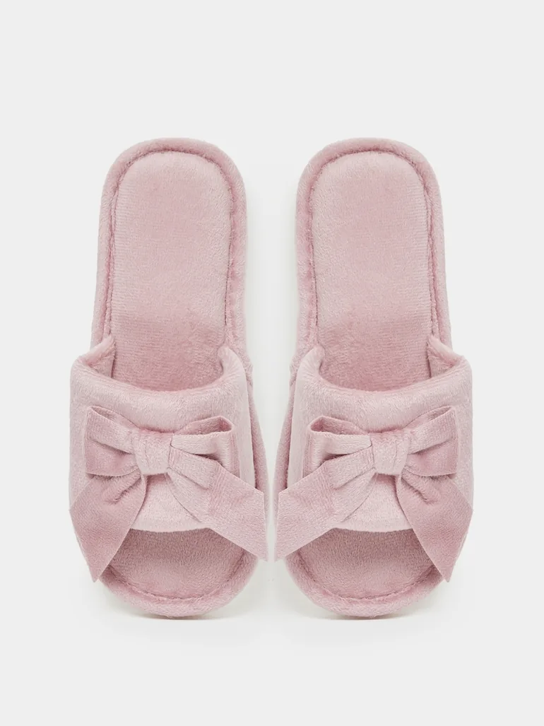 Pink Knot Detail Bedroom Slippers - 4