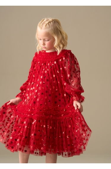 Verity Ruffle Mesh Dress product thumbnail 2