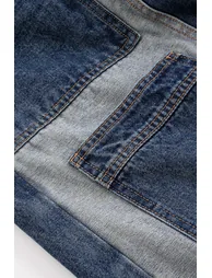 Plus Size Denim Contrast Pocket Jeans - 2