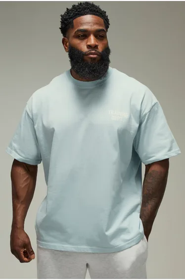 Training Dept Oversized T-shirt - light blue
