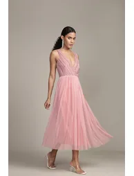 Millie Midaxi Embellished Dress in Pink