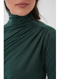 BDART Fitted Turtleneck Blouse with Drape Detail - 5