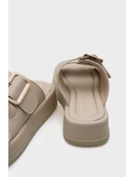 Wedge Heeled Double Banded Buckle Women's Slippers - 2