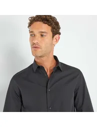 قميص أسود بأكمام طويلة - 3