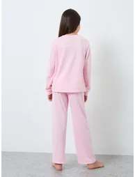 Graphic Print Dropped Shoulder Top and Pyjama Set - 3