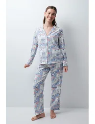 Snoopy comic long shirt pajamas