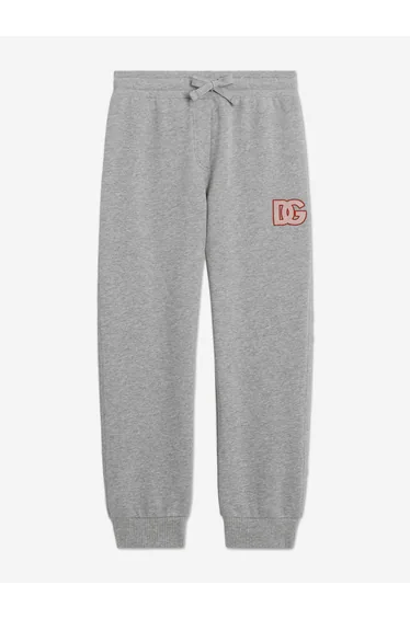 Girls Embroidered Logo Joggers in Grey