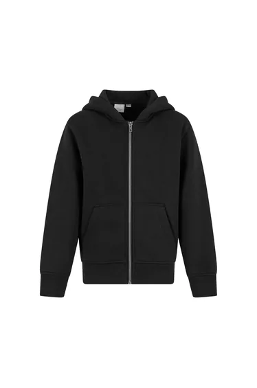 New Morning Studios Childrens/Kids Oversized Full Zip Hoodie - Black