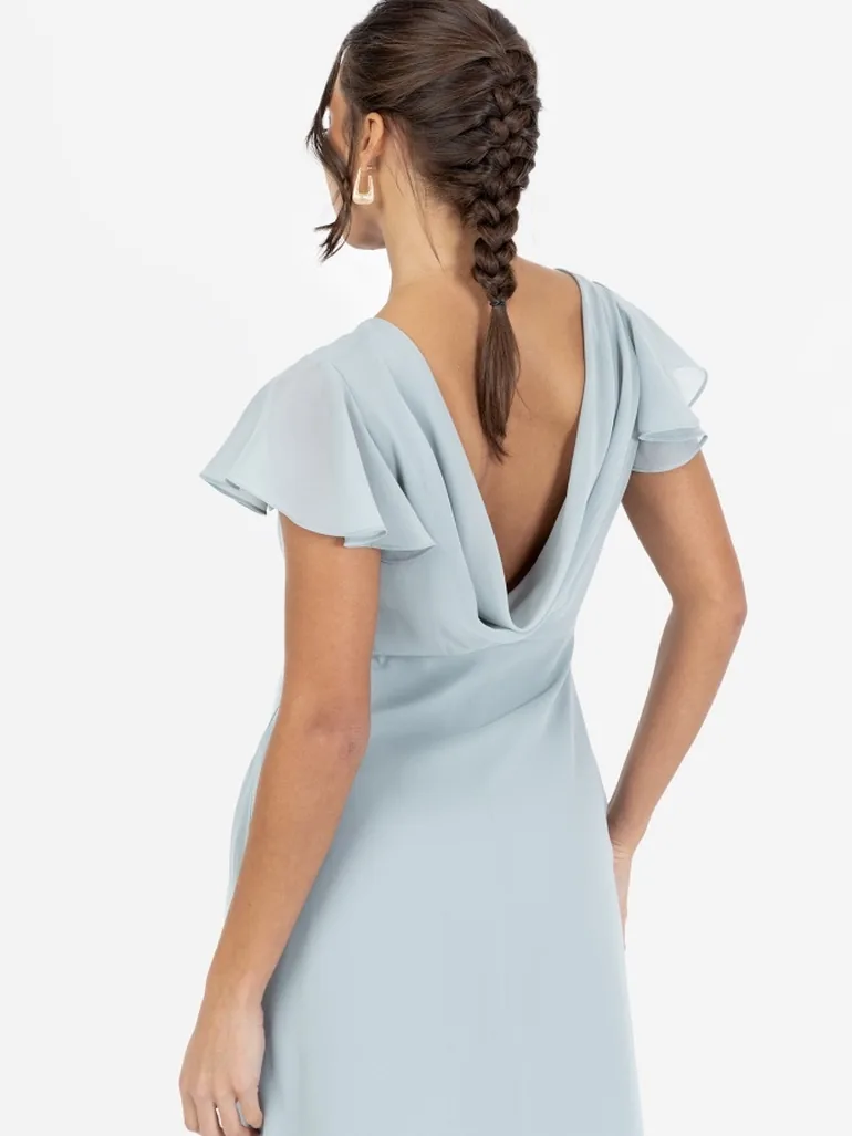 Anaya With Love Recycled Cloud Blue Cowl Back Maxi Dress - 3