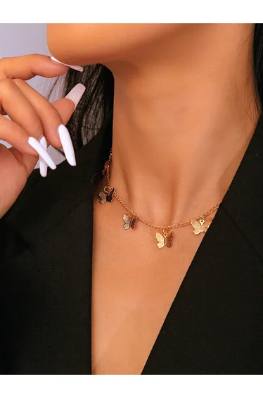 Butterfly Drop Necklace