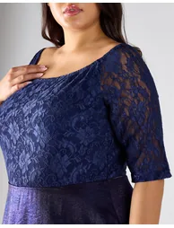 Glamorous Curve Navy Empire Dress - 2