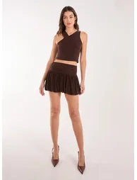Slinky Puffball Mini Skirt