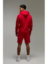 Man Active Regular Fit Hoodie & Short Tracksuit - red - 1