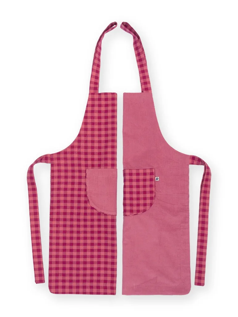 Damson Check Reversible Apron - 1