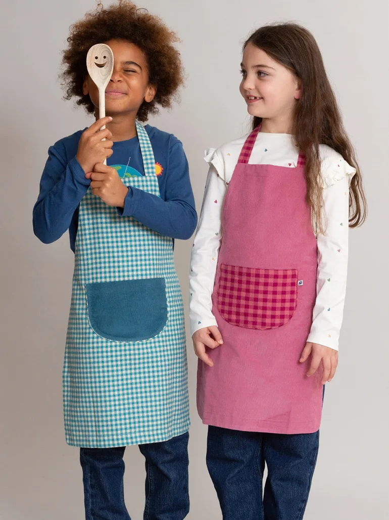 Damson Check Reversible Apron