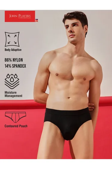 Black Solid Adaptive Briefs