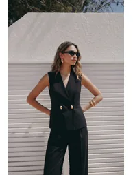 Sofia Button Detailed Vest - 3