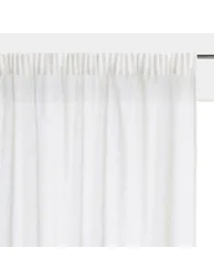 Nyong Linen Effect Voile Panel with Gathered Braid Finish - 2
