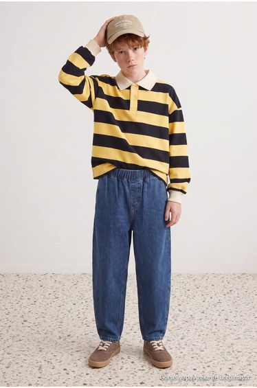 Dark Blue Jean Balloon Fit
