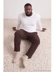 Brown Plus Size Sweatpants - 5