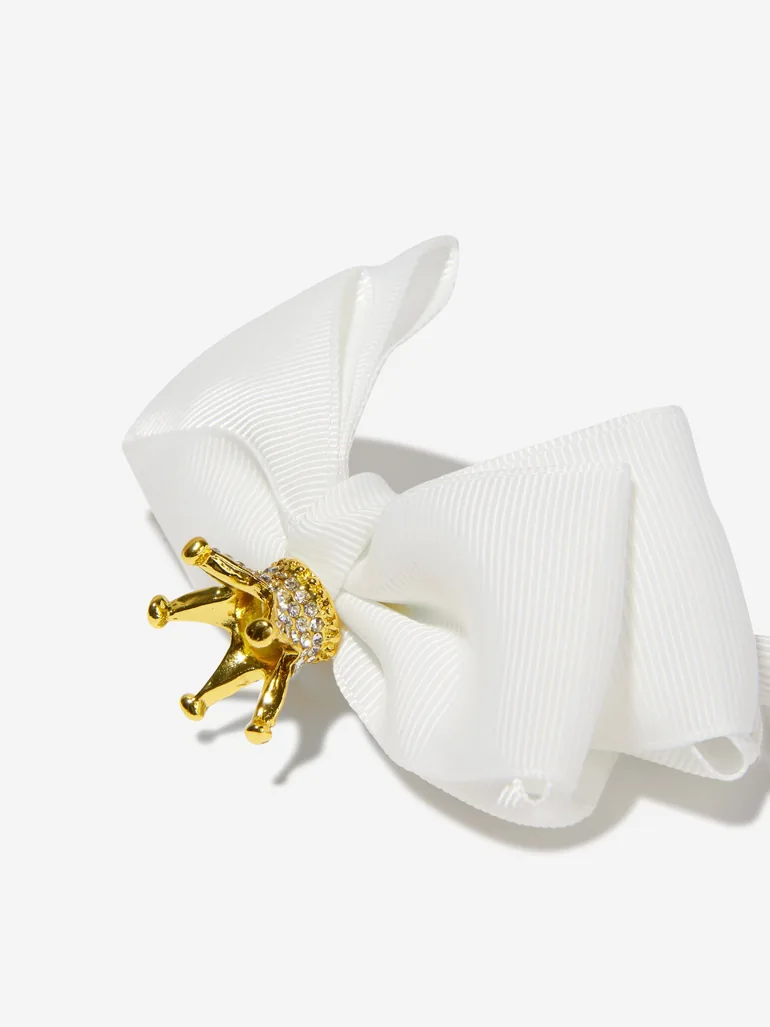 Girls Crown Headband in White - 2