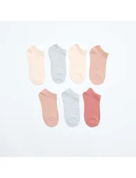 Pack of 7 invisible socks PINK