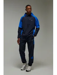 Man Active Colour Block Stretch Woven Tracksuit