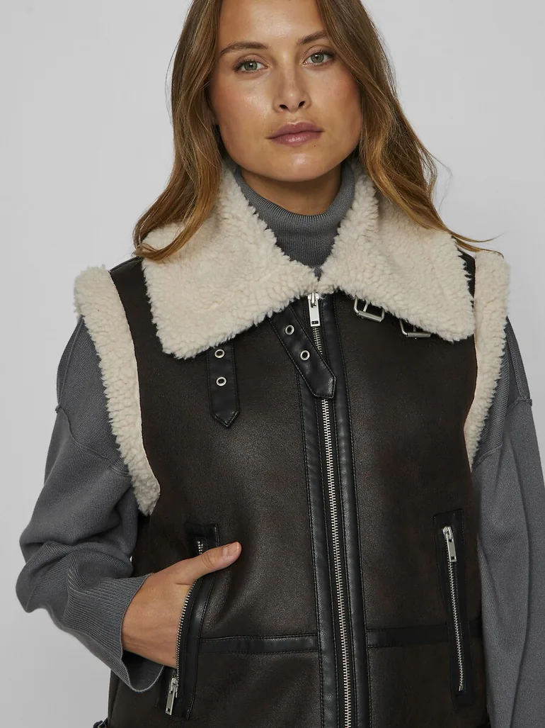 Faux Leather Gilet - 2