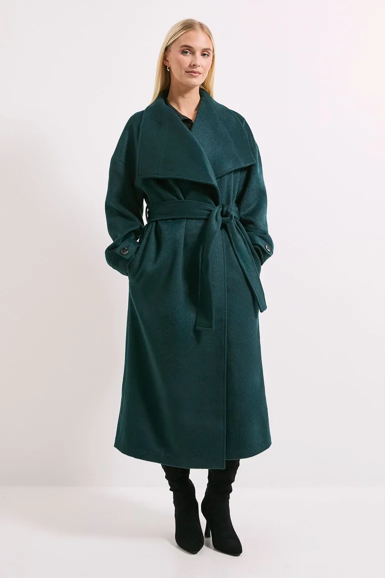 Principles by Wallis Collar Wrap Betled Coat - 3