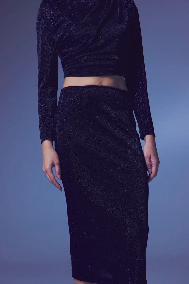 Shiny Pencil Skirt - 6
