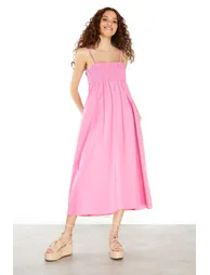 Glamorous Pink Carnation Ruffled Dress