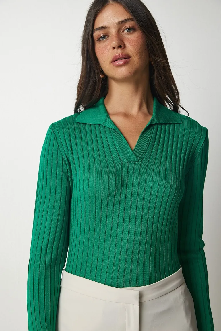 Sweater - Green - Regular fit - 2