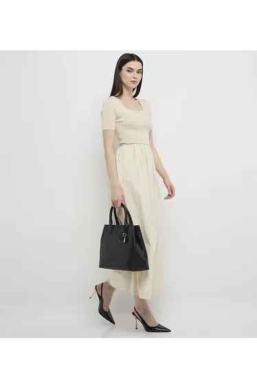 Anne Klein Textured Zippered Satchel Bag